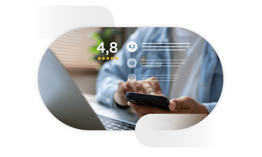 Évaluations avec transaction commerciale ou ordre de transport